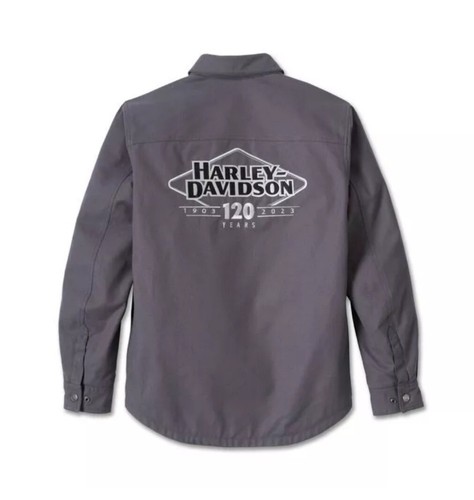 Harley Davidson 120th anniversary operative riding shirt jacket size XL NWT Gray