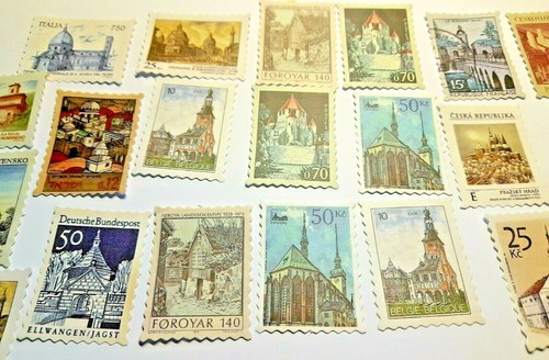 Vintage Retro Style Philatelic Museum Series Stamp Stickers 23 pcs Scrapbooking - Picture 6 of 9