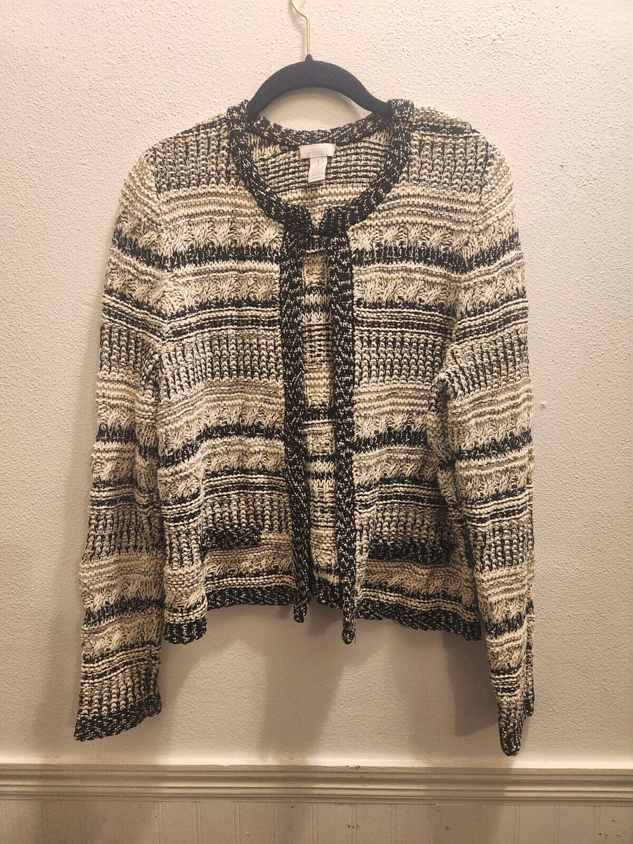 Chicos Womens sz Multicolor Long Sleeve Hook Eye Cardigan