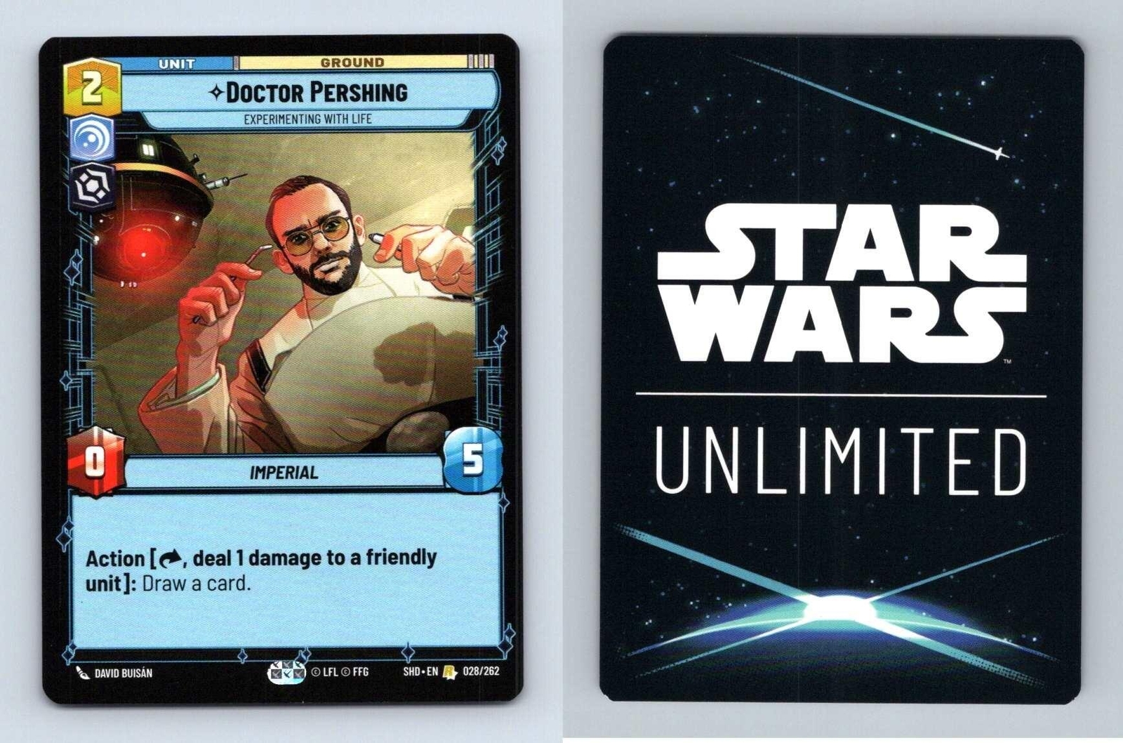 Doctor Pershing #28/262 Star Wars Unlimited Shadows Of The Galaxy 2024 Rare TCG