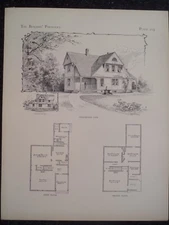 Victorian Design Architecture Shingled Country House Plan Historic 1885 #213