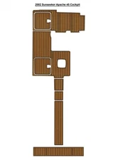 2002 Sunseeker Apache 45 Cockpit Pad Boat EVA Foam Faux Teak Deck Floor Mat