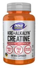 NOW Foods Kre-Alkalyn Buffered Creatine Monohydrate 1500mg 120 Caps 12/25EXP