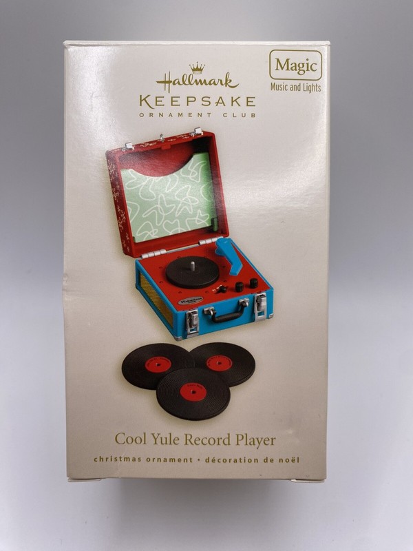 Hallmark Keepsake 2008 Cool Yule Record Player Magic Music & Lights- NEW- READ
