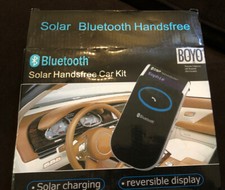 Solar Bluetooth Handsfree car kit Solar Charging. Open Box