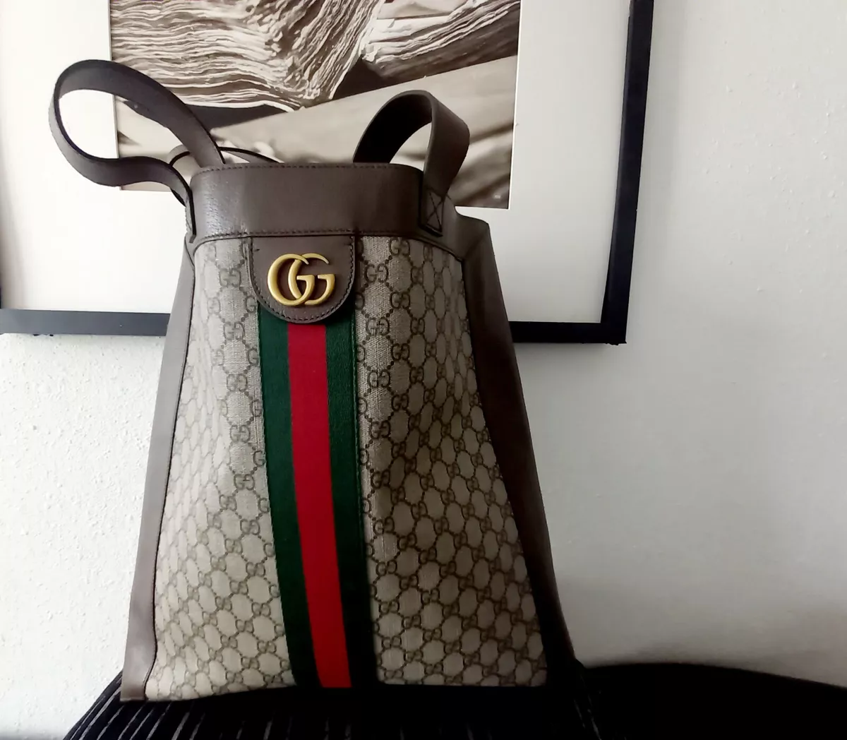 Gucci Pre-owned GG Supreme Ophidia Tote Bag - Brown