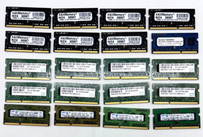 [QTY: 20] Assorted 2GB PC3-12800 10600 1Rx8 DDR3 RAM Lot Samsung SK Hynix Tested