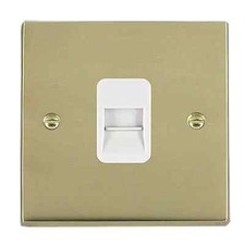 Hamilton 92TCSWh 1g telephone slave socket Victoria Polished Brass new old stock