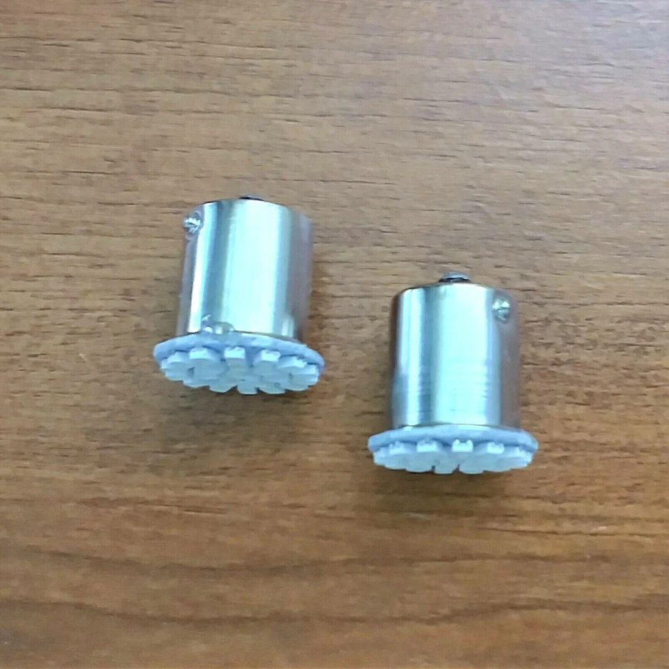 2 bombillas LED azules frías BBT 12 voltios 1156 súper brillantes con 22 LED de alta salida Foto 2 de 4