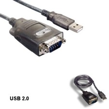 10PCS Grey 3' USB 2.0 Type A to DB9 Serial Adapter Cable Sync Transfer Data