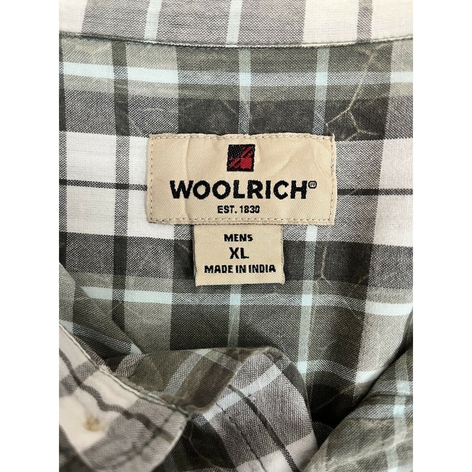 Woolrich Men’s Short Sleeve Brown/Tan Plaid Button Down Shirt XL eBay