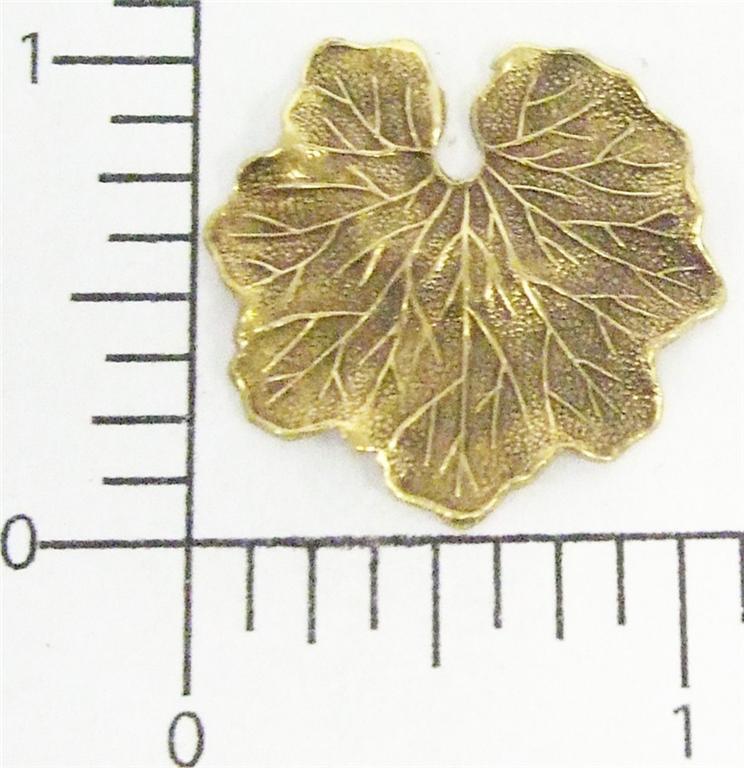 33013         2 Pc. Brass Oxidized Medium Water Lily Leaf Findin