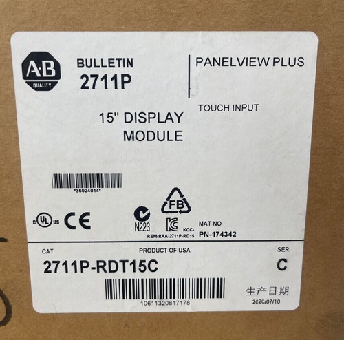Módulo de pantalla táctil a color Allen Bradley 2711P-RDT15C 15" PanelView Plus 1500