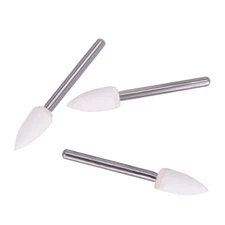 WHITE MOUNTED STONES 12 PER BOX - FL2  -CN1 - RD1 - FL3 ARKANSAS STONE DENTAL