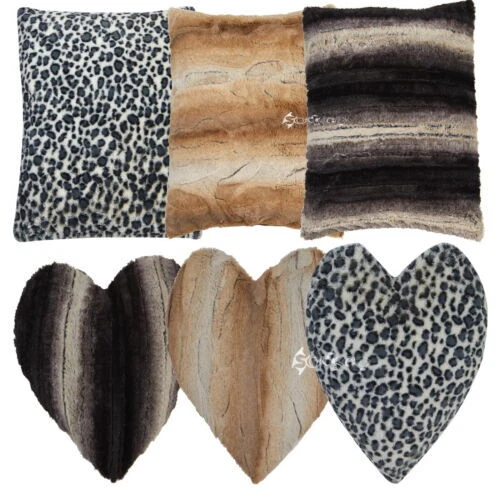 Faux Fur Animal Print Decorative Cushions