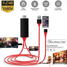 For iPhone 14 13 12 8 iPad to HDMI Cable to HDTV Cable for TV Projector 1080P HD