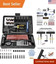All-in-One Tire Repair Kit - 102 Pcs to Fix Punctures & Plug Flats - Easy to Use