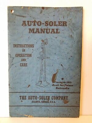 1942 Vintage Electric AUTO - SOLER Cobblers INSTRUCTIONS on Operation