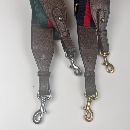 Tracolla di ricambio Gucci nuova verde navy rosso tela web nero - Foto 14 di 22