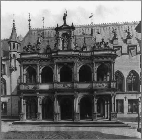 Photo:Rathaus,Cologne,City Hall,Germany,Innenstadt,1880s - Afbeelding 1 van 1