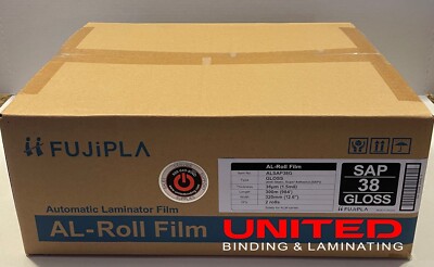 FujiPla ALM Laminating Film Rolls 1.5 mil Gloss 12.6'' X 984' SAP38GLOSS - 2rolls