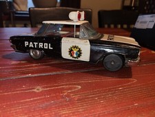 Vintage Tin Toy Police Car Patrol Friction Corvair Ichiko Japan 1960 cop metal