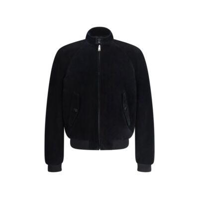 ジャケット・アウター PRADA Archive suede leather jacket Prada Suede Blouson Jacket | Blue | FARFETCH