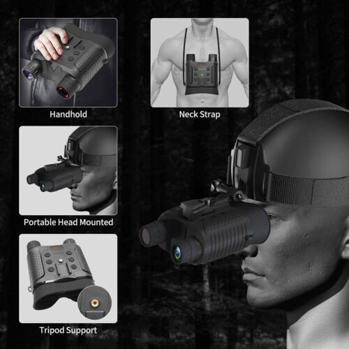 3D Digital Night Vision Goggles Head Mount Binoculars Infrared Hunting Telescope - Picture 3 of 21