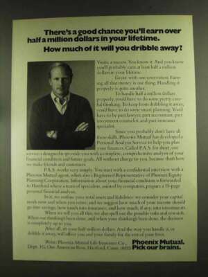 1972 Phoenix Mutual Ad - Earn Half a Million Dollars