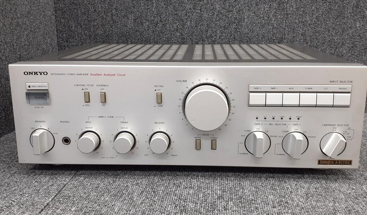 ONKYO Integra A-817RX Integrated Stereo Amplifier Silver ONKYO Integra A-817RX Integrated Stereo Amplifier Silver