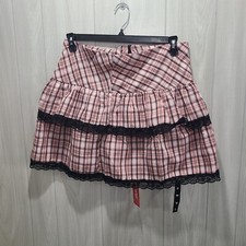 Grommet Eyelet Lace Skirt NWT Size XL Whimsigoth Skater Festival Preppy Goth