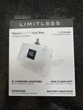 Limitless TotalBoost Mini Pro Portable Power Bank 5,000 mAh Battery NEW