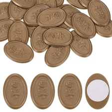 25 Pcs Wax Seal Stickers, Self Adhesive Rose Envelope Seal Stickers, Bronze