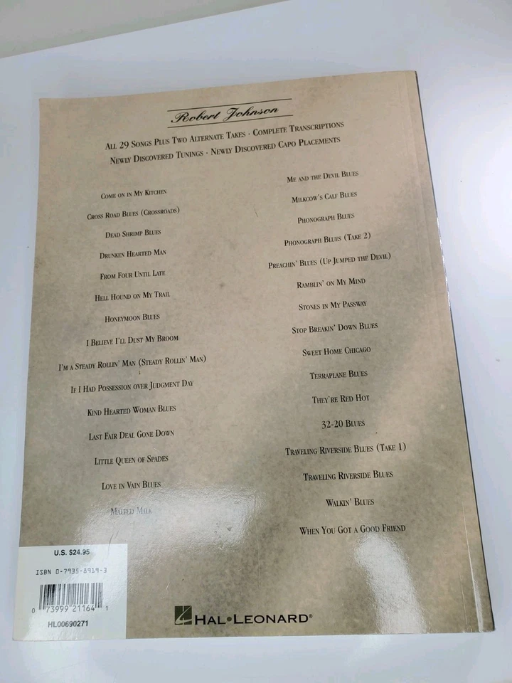 EX Cancionero Leyenda del Blues Robert Johnson Las Nuevas Transcripciones 29 Canciones 200 páginas Foto 2 de 3