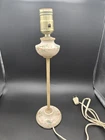 Vintage Pink Milk Glass Handpainted Floral Table Lamp