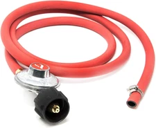 Gas One 2102 New Improved 6 Ft Low Pressure Propane Regulator and Hose Connectio