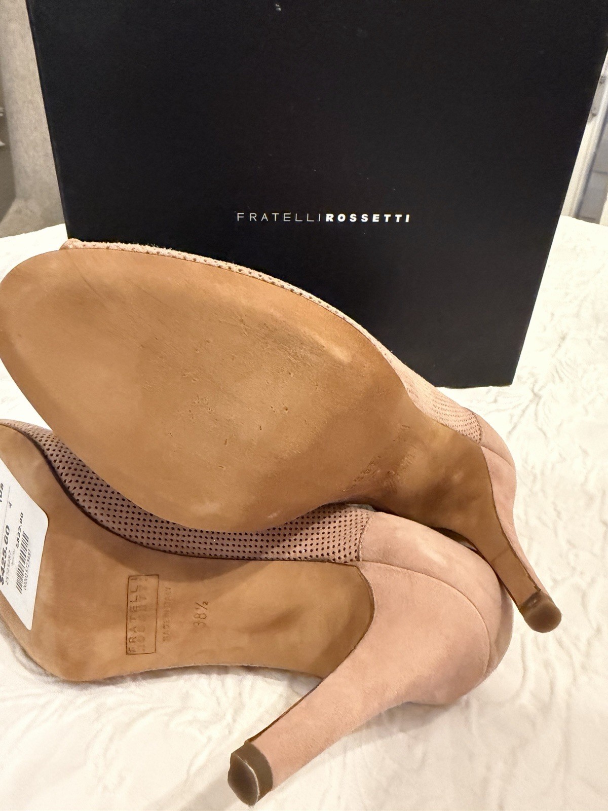 FRATELLI ROSSETTI 63623  TAILORED OXFORDS PALE PINK SUEDE UPPER #8.5us $599 image 8