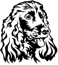 Adesivo COCKER SPANIEL - adesivo auto - sticker - testa Cocker Spaniel #87