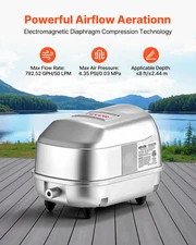 VEVOR Linear Air Pump 792.52 GPH - High-Efficiency Septic Aerator for 8 ft Deep