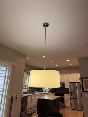 Restoration Hardware 26'' drum pendant light with shade
