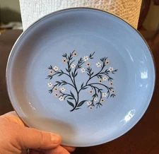 Vintage Homer Laughlin Blue Skytone Bluemont Plates Set of 6 6.25"D