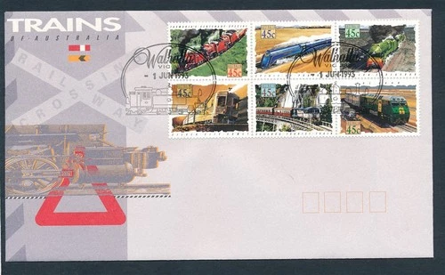 D470344 Australia FDC Trains Locomotives Railroad