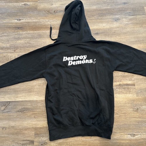 Felpa nera con cappuccio Blank Knights Worldwide taglia M distruggi i demoni - Foto 4 di 15