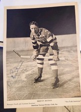 1938 NY Americans Hockey Insert Signed By HOF'er Mervyn 