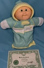 New Listing1985 Cabbage Patch Kids Bean Butt 14 in Boy Doll Blue Hooded Outfit Birth Cert