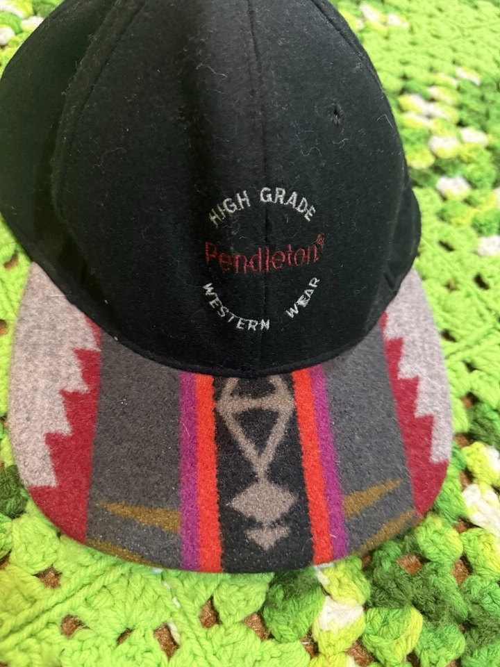 De colección Pendleton Alta Calidad Lana Azteca Occidental Ropa Correa Gorra de Baile Sombrero Foto 2 de 4