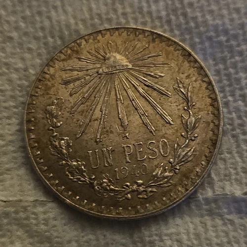 Photo of a 1944 Mexico Un Peso Silver from an eBay listing that sold on Jul 19, 2026