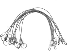 Stainless Steel Lanyard Cable,Tether Safety Wire for 12", Silver