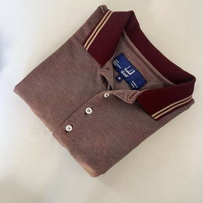 Vintage Dunhill Golf Maroon Polo Shirt Size S