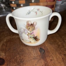 Vintage Royal Albert Beatrix Potter Double Handle Mug Hunca Munca 1986